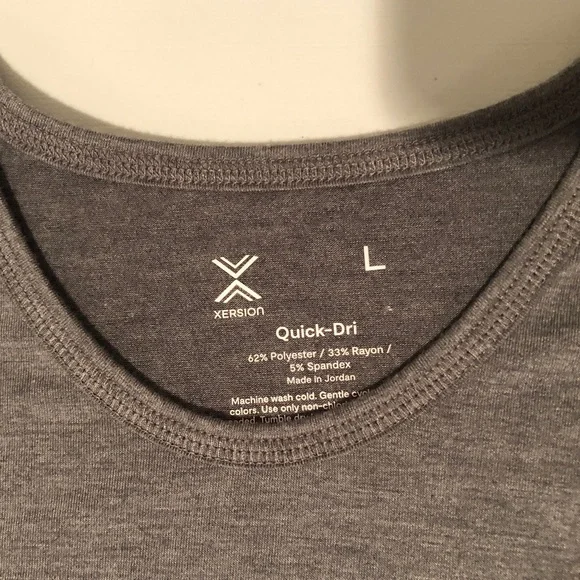 Quick Dri XERSION gray athletic top NWOT never worn size Large - Picture 3 of 3